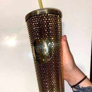 Starbucks Gold Studded Holiday Tumbler